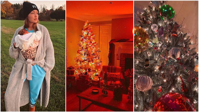 Gigi Hadid and Zayn Malik said they put their 'Christmas decorations [up] early' for their newborn baby girl. Instagram / Gigi Hadid