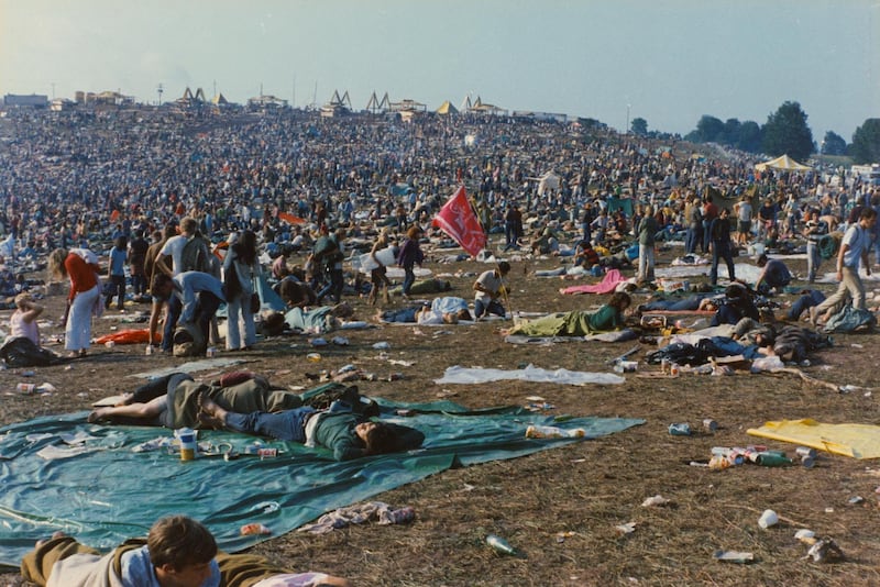 Revellers at the Woodstock Music Festival. John "Jack" NIflot (Gift of Duke Devlin) / The Museum at Bethel Woods via Reuters