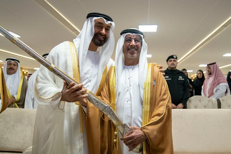 *** GENERAL CAPTION ***
TAIF, SAUDI ARABIA - September 22, 2018: HH Sheikh Mohamed bin Zayed Al Nahyan, Crown Prince of Abu Dhabi and Deputy Supreme Commander of the UAE Armed Forces (), attends the concluding ceremony of the Saudi Crown Prince Camel Festival.

( Mohamed Al Hammadi / Crown Prince Court - Abu Dhabi )