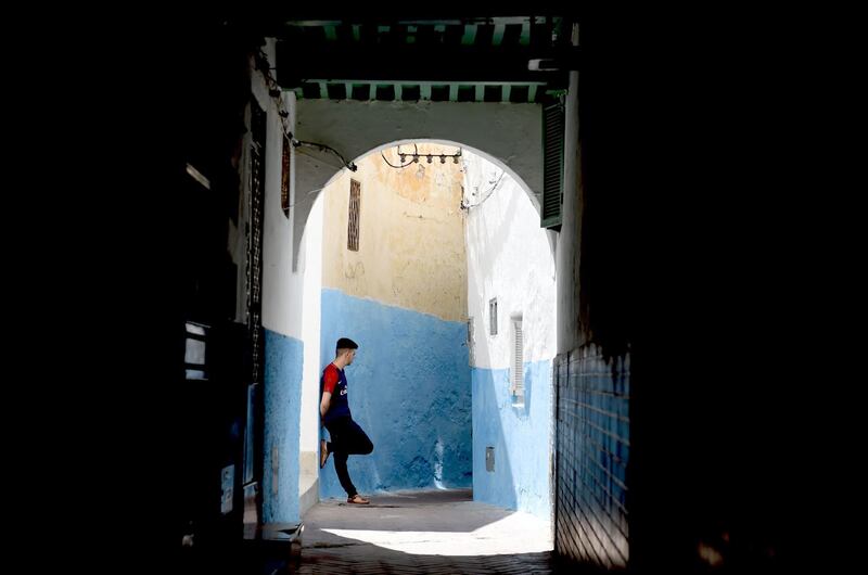 A man stands in the Old City of Morocco's port city of Tangiers. AFP