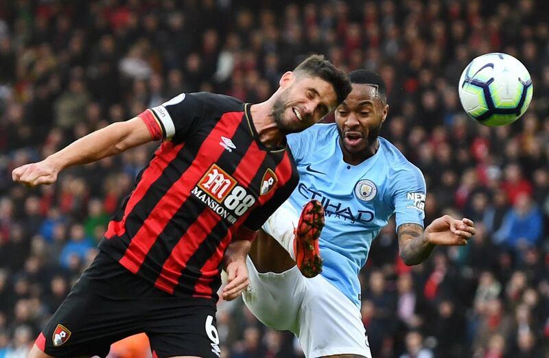 Bournemouth's Andrew Surman in action with Sterling. Reuters