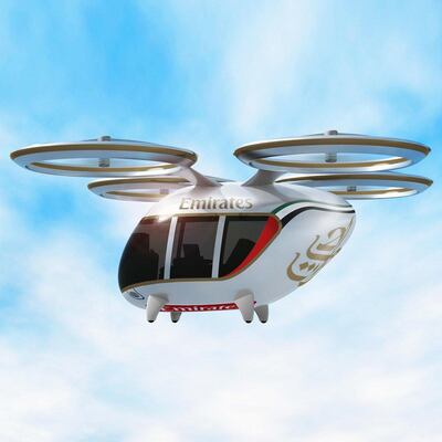 "Fly on our chauffeur-less drones between any location in Dubai and @DXB, from April 2020," the Dubai airline wrote on Twitter. Twitter / Emirates 