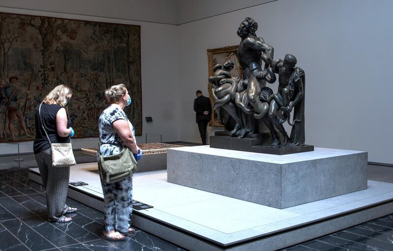 Abu Dhabi, United Arab Emirates, June 25, 2020.   
  The Louvre , Abu Dhabi after 100 days of being temporarily closed due to the Covid-19 pandemic.
Victor Besa  / The National
Section:  NA
Reporter:  Saeed Saeed