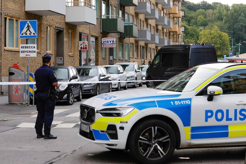 Bomb squad experts were called in following overnight explosions that highlighted the threat of Sweden's underworld. AFP