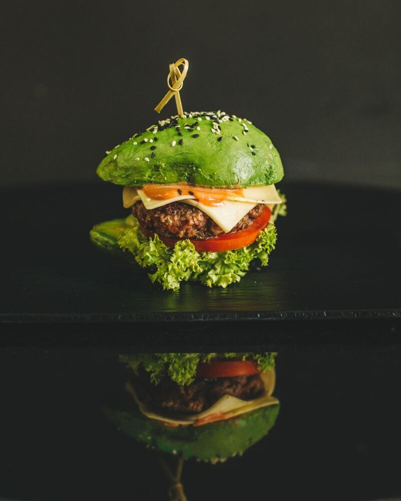 An avocado burger at Dubai's Avocadolicious. Courtesy Avocadolicious