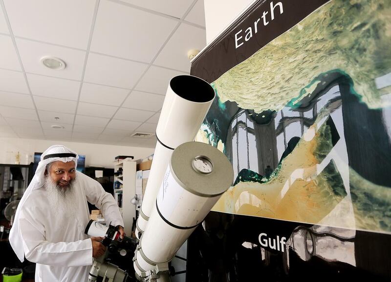 Hasan Ahmad Al Hariri, who is the head of the Dubai Astronomy Group. Satish Kumar / The National