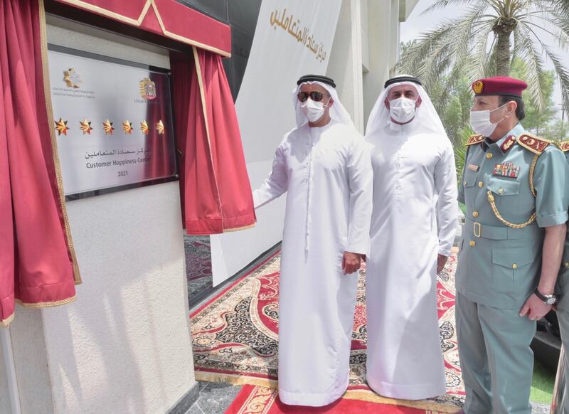 Sheikh Saif bin Zayed, Deputy Prime Minister and Minister of Interior, unveils the six-star rating plaque. Photo: Wam