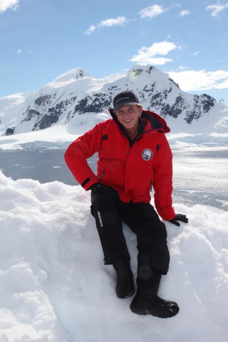 Geoffrey Kent in Antarctica. Courtesy Abercrombie & Kent