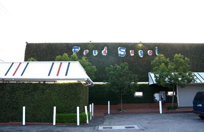 FILE - FEBRUARY 26: Fred Segal, Los Angeles retail and fashion icon, has passed away due to complications from a stroke. He was 87 years old. Exterior of the Fred Segal clothing store in Los Angeles, California, June 1, 2002. (Photo by Robert Mora/Getty Images) 