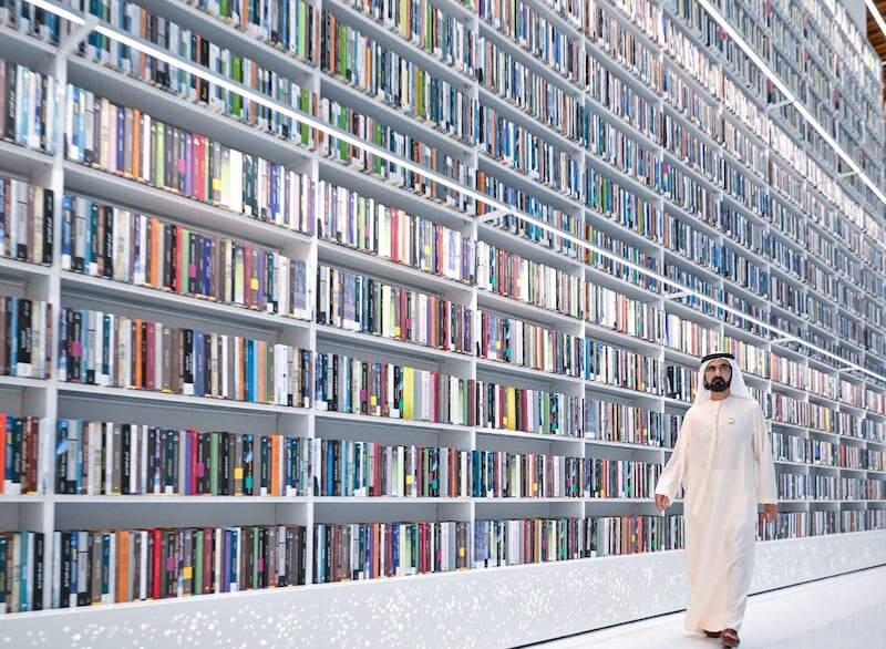 Sheikh Mohammed inaugurates a book-shaped library worth Dh1 billion in June 2022. Photo: HHShkMohd / Twitter