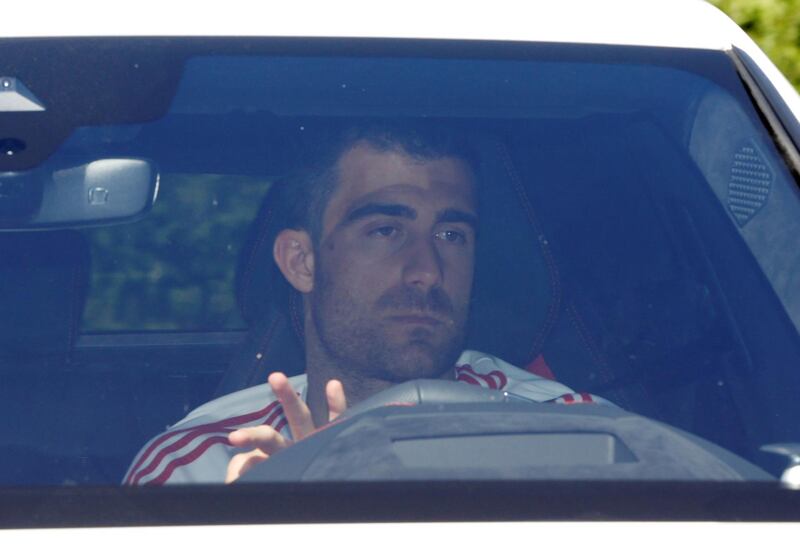 Arsenal's Sokratis Papastathopoulos at Arsenal Training Centre following the outbreak of the coronavirus disease (COVID-19), St Albans, Britain, May 20, 2020. REUTERS/John Sibley