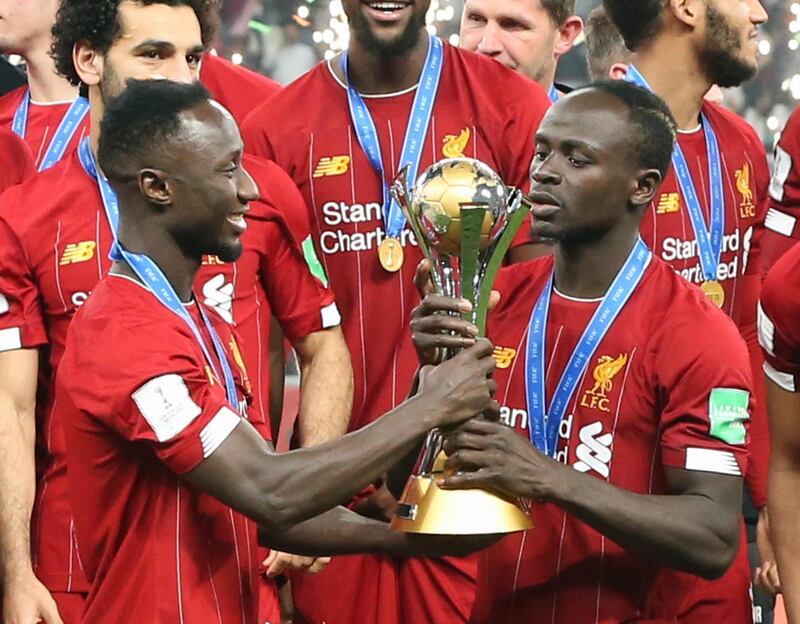 Liverpool's Sadio Mane, right, and Naby Keita. EPA