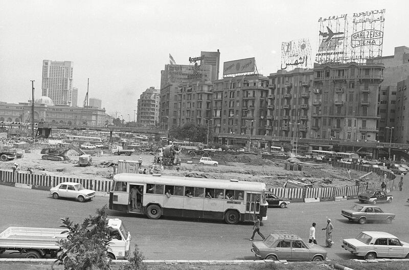 Mandatory Credit: Photo by Ll/AP/Shutterstock (7334347c)
Cairo's main Tahrir (Liberation) Square, that has been torn up so that an underground station can be built in the centre in Cairo, Egypt on . Traffic bustles around the island where the French are working
Egypt City Cairo Transportation, Cairo, Egypt