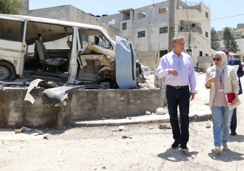 UNRWA Commissioner-General Philippe Lazzarini called for a show of solidarity for the refugees as he visited the Jenin camp. Photo: UNRWA