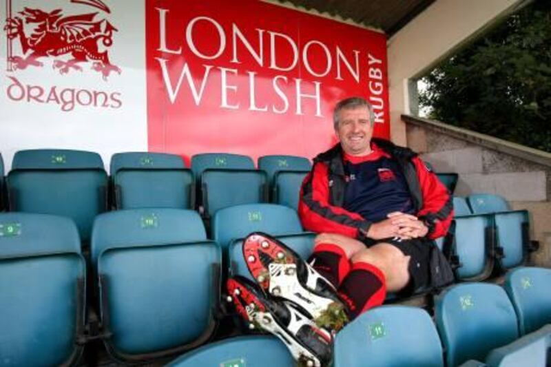 London Welsh rugby coach Lyn Jones at the club's ground in Richmond, South West London. Stephen Lock for The National FOR REVIEW.