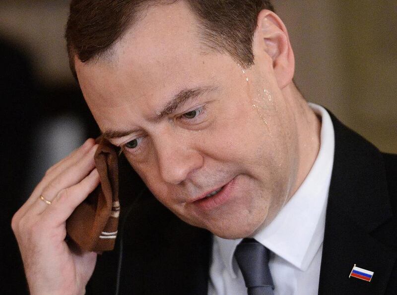 Russian prime minister Dmitry Medvedev delivered his warning at the 52nd Security Conference in Munich, Germany, February 13, 2016. Andreas Gebert / EPA