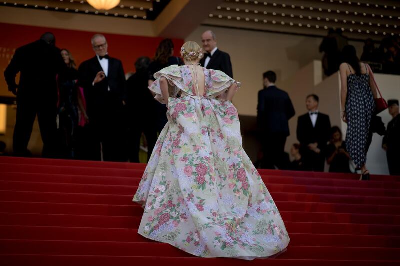 Elle Fanning at the premiere of the film 'Les Miserables' at the Cannes Film Festival May 15. AP