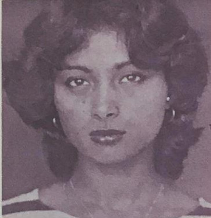 Image of missing Sharjah woman Sabrina Taylor published in local newspapers in 1980