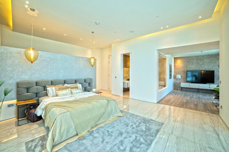 The four-bedroom apartment's master bedroom. Courtesy Allsopp and Allsopp