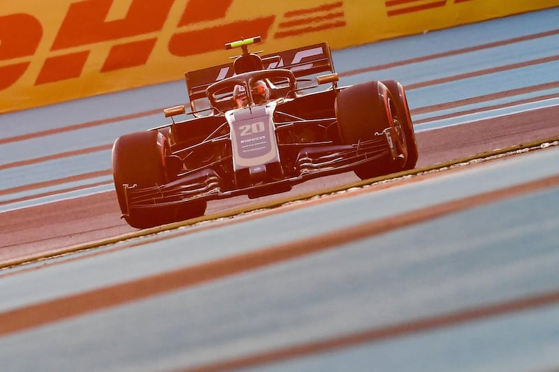 Haas F1's Kevin Magnussen during qualifying in Abu Dhabi. AFP