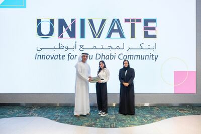 Ayah Mohamad Miqdady, who came third with idea for a community mentorship programme. Photo: Department of Community Development