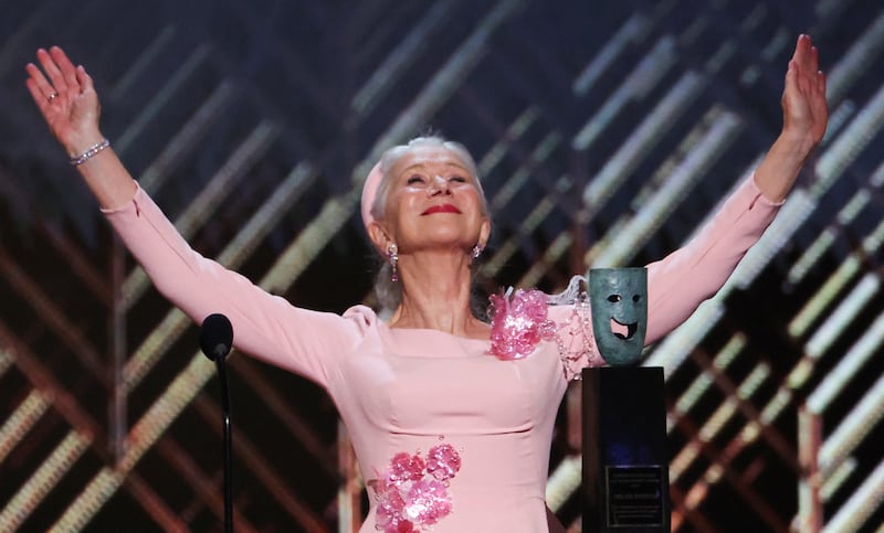 Helen Mirren receives the Lifetime Achievement Award. Reuters