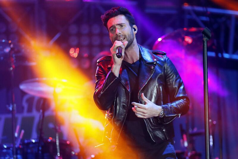 Adam Levine, the lead singer of pop-rock band Maroon 5, performs at a concert in California in 2013. Danny Moloshok / Reuters 