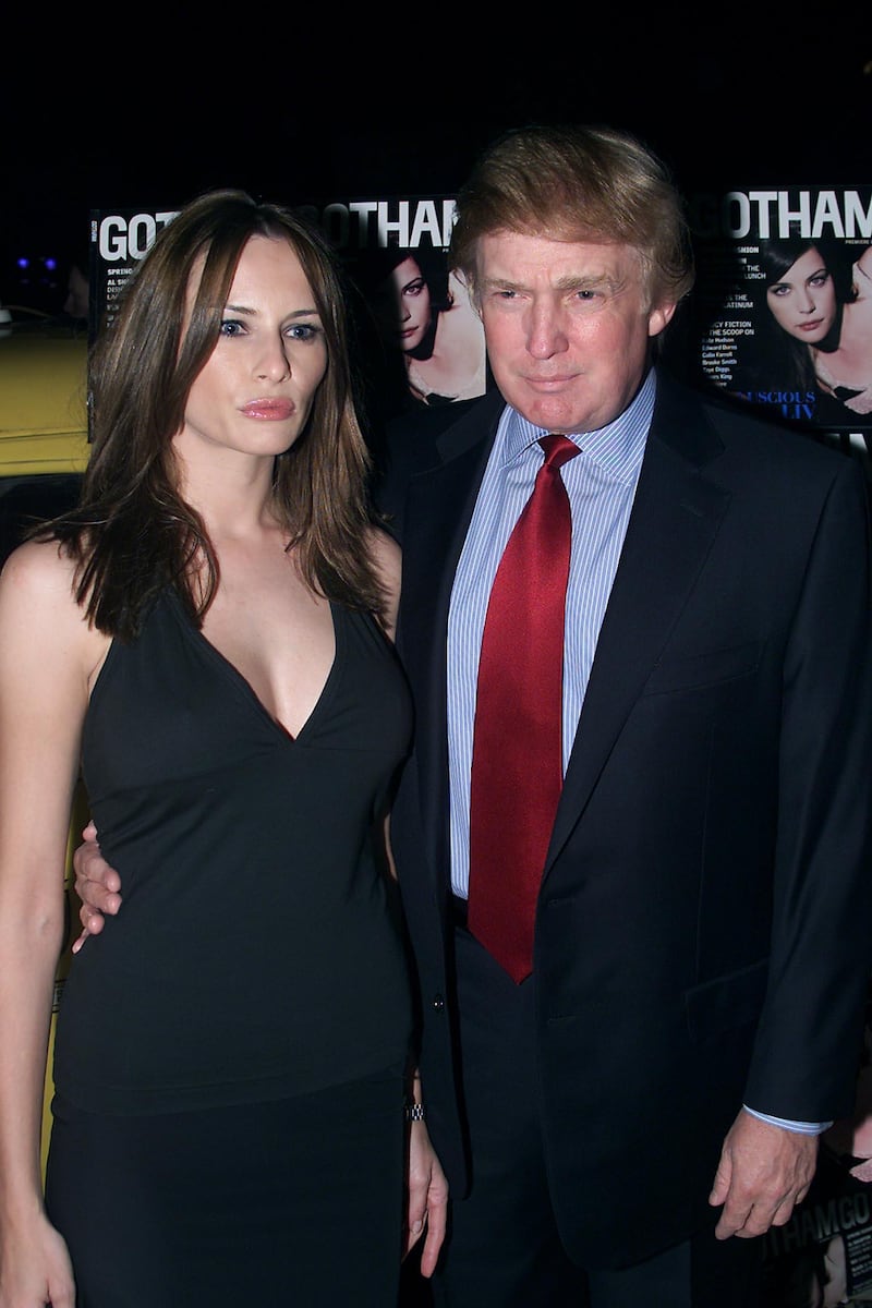 Donald Trump and Melania Knauss, at the launch of, 'Gotham' magazine, at Cipriani, West 42nd Street, New York City, Thursday March 1st, 2001. Photo: Nick Elgar/ImageDirect