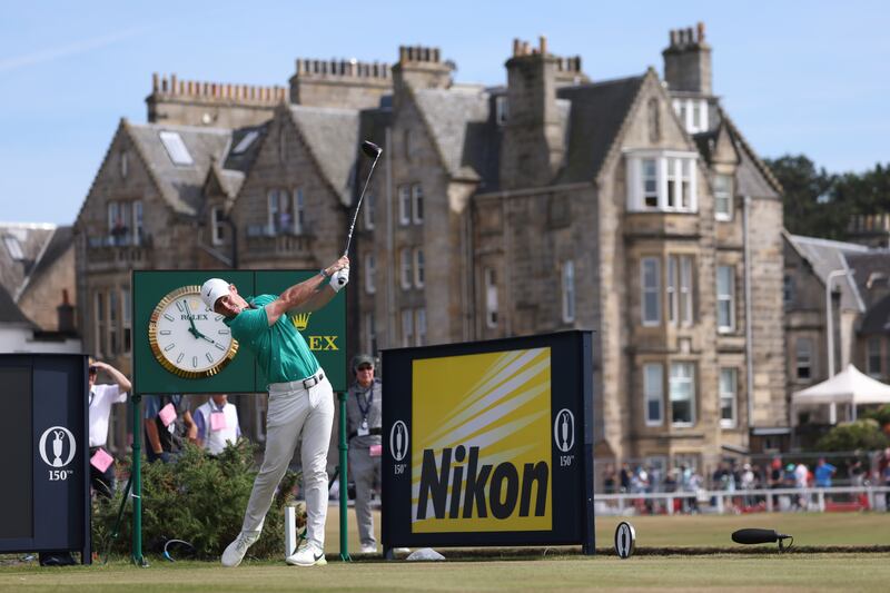 Rory McIlroy plays from the 2nd tee. AP