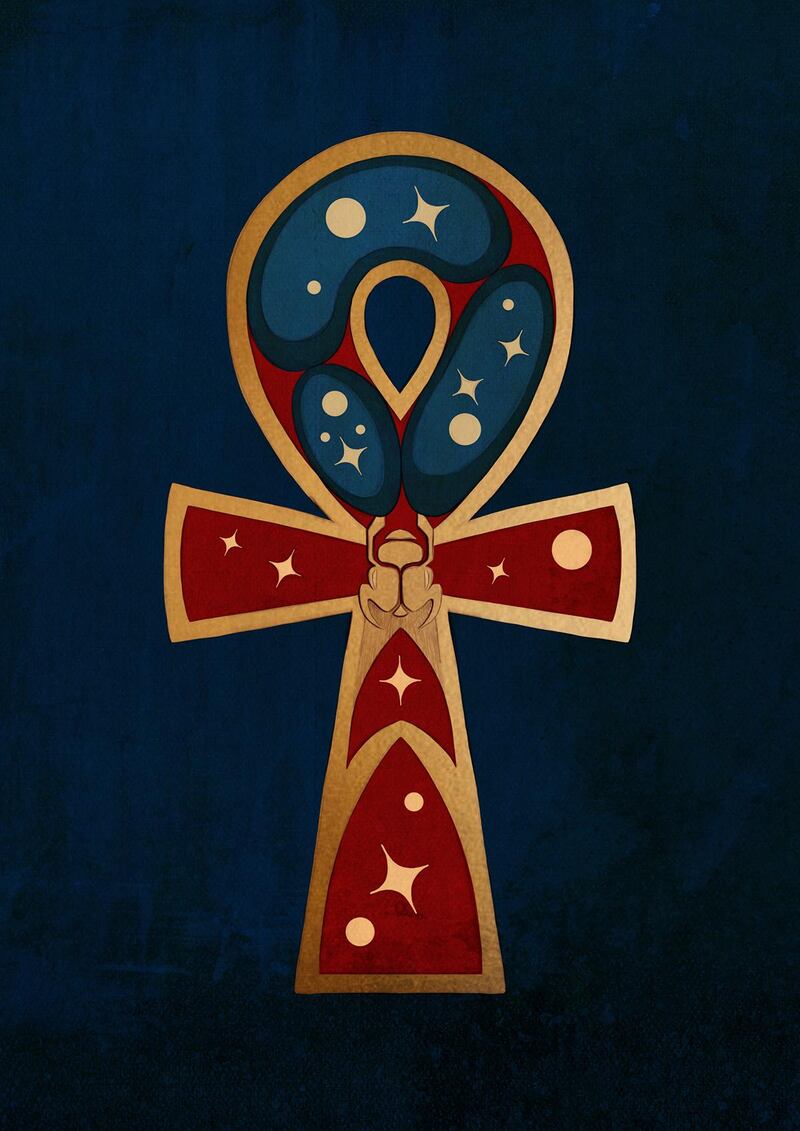 Here, the FIFA World Cup's logo is turned into the ANKH (or the Egyptian Key of life)