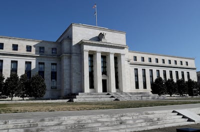 The Federal Reserve building in Washington. Market participants expect a peak in interest rates by mid-2023, with inflation set to decline while the Fed approaches the end of its fiscal tightening. Reuters

