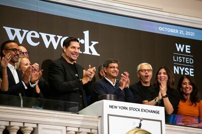 WeWork listed on the New York Stock Exchange in October 2021. Bloomberg