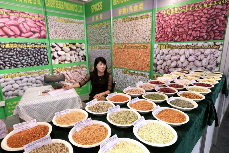 One of the stands at the China showroom during the Gulfood exhibition at Dubai World Trade Centre. Jaime Puebla / The National