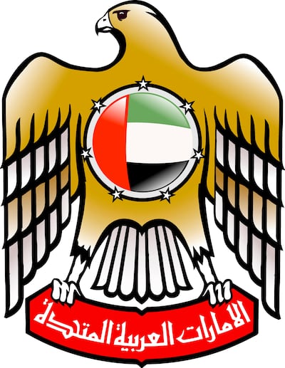 The UAE's coat of arms. Alamy