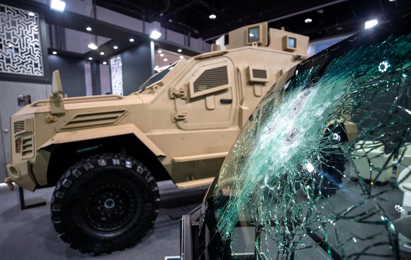 Abu Dhabi, United Arab Emirates, February 24, 2021.  Idex 2021 Day 4.
 The Guardian XTREME MRAP by IAG- International Armored Group. Fully certified to STANAG-4569 level II (Ballistic and Blast Certification.
Victor Besa / The National
Section:  NA