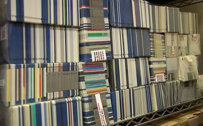 Floppy disks stored at the warehouse in California. Reuters