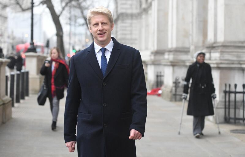 epa07153776 (FILE) - British Universities Minister Jo Johnson walks in Whitehall, central  London, Britain, 09 January 2018, (reissued 09 November 2018). Media reports on 09 November 2018 state that Transport Minister Jo Johnson, (younger brother of Boris Johnson) has resigned from the Government calling for the public to have a fresh say on Brexit.  EPA/FACUNDO ARRIZABALAGA *** Local Caption *** 53997341