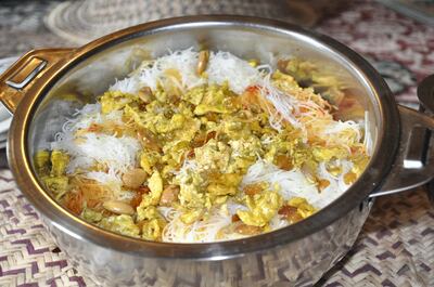 Balaleet is a traditional sweet and savoury dish – a popular breakfast choice. Courtesy Alexander Von Hahn 