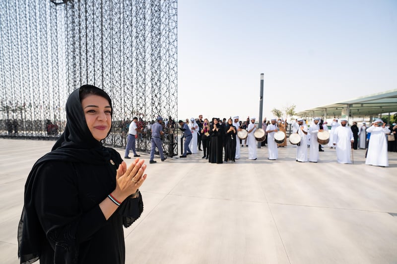 Ms Al Hashimy opens the Sustainability Portal on the Expo's final day. Photo: Expo 2020 Dubai