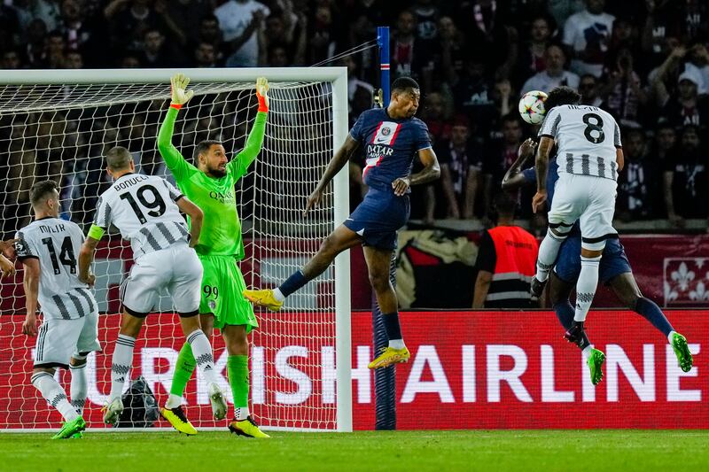 McKennie scores at the Parc des Princes. AP