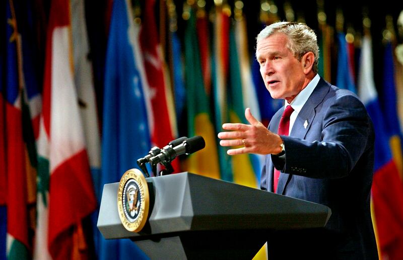 Former US president George W Bush was among the public figures impersonated on Twitter. AFP