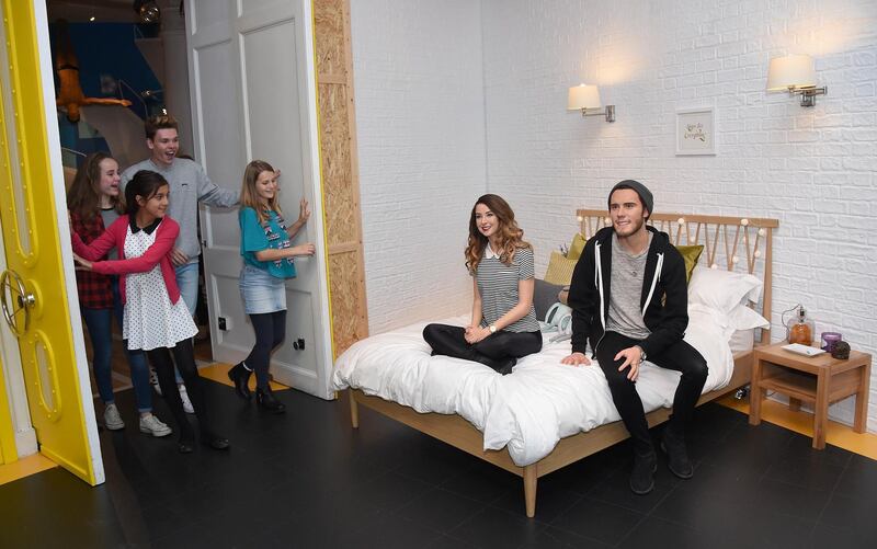 LONDON, ENGLAND - SEPTEMBER 29:  The new wax figures of Vlog Stars Zoella, Zoe Sugg, and Alfie Deyes are unveiled in the new YouTube area at Madame Tussauds on September 29, 2015 in London, England.  (Photo by Stuart C. Wilson/Getty Images)