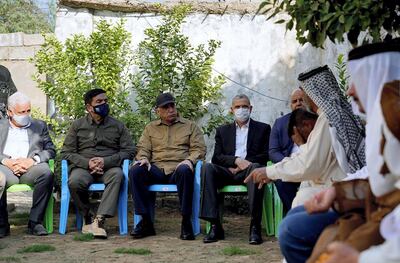 Iraqi Prime Minister Al Kadhimi visits bereaved families in Salahuddin Province after eight men were kidnapped killed by a militant group. Courtesy Media Office of the Prime Minister