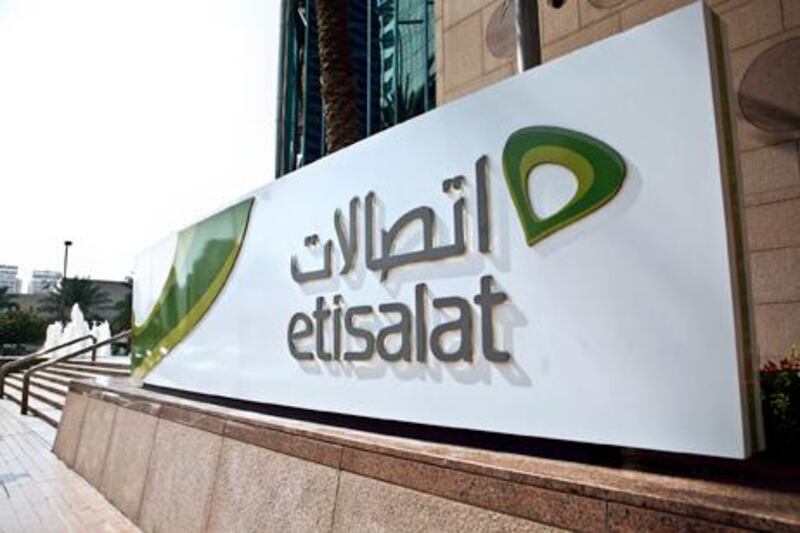 ABU DHABI, UAE. Februrary 15, 2010. Etisalat building downtown in Abu Dhabi. Alia Jeiroudi for The National. 
