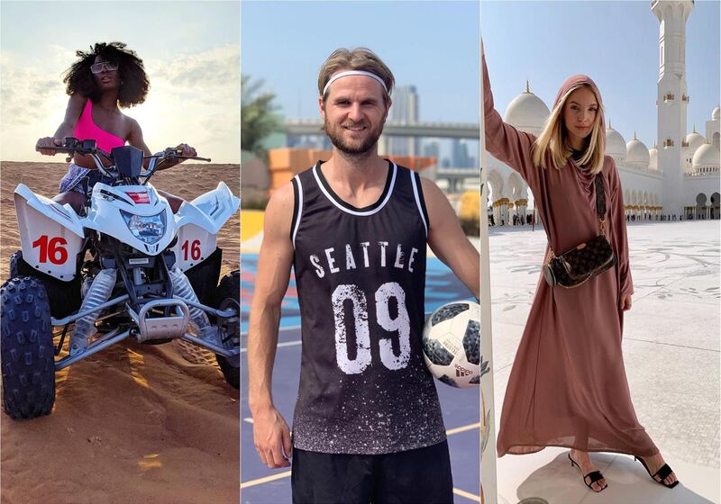 AJ Odudu, Brian Mengel and Leonie Hanne are among the famous faces spotted in the UAE this week. Instagram