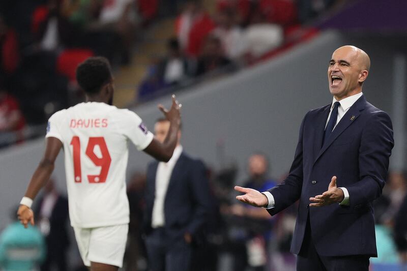 Belgium coach Roberto Martinez reacts on the touchline. AFP