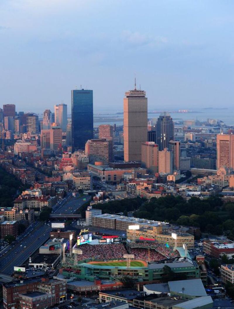 An aerial view of Fenway Park, the home of the Boston Red Sox Major League Baseball team since 1912. Michael Ivins / Boston Red Sox via Bloomberg