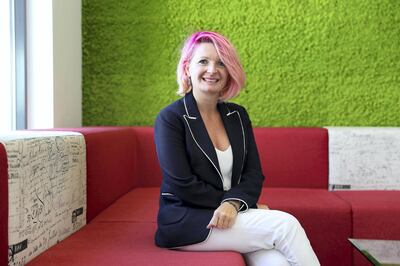 DUBAI , UNITED ARAB EMIRATES , MARCH 15  – 2017 :-  Amanda Perry , Chief Executive of Vitality at the In5 office in Dubai Media City in Dubai. ( Pawan Singh / The National ) For Business