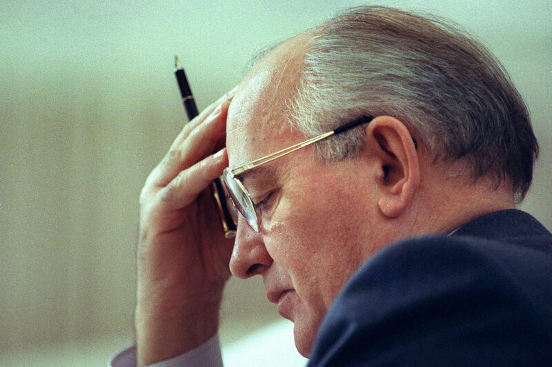 Gorbachev attends a Commission on Security and Co-operation in Europe summit in Paris in November 1990. AFP