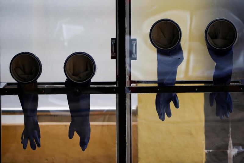 A swab chamber used by health workers to perform coronavirus disease (COVID-19) nasal swab tests is seen in Depok, during the outbreak of coronavirus disease (COVID-19) in Jakarta, Indonesia. REUTERS